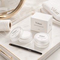 Viduer Pasta Professionale Personalizzabile con Logo per Mappatura Sopracciglia Bianca, Impermeabile, per Posizionamento Sopracciglia, Microblading e Design Contorno Labbra