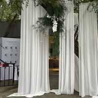 Voilages en mousseline de soie blanche sur mesure semi-transparents pour draperies de plafond, rideaux de toile de fond de mariage en extérieur et décoration d'événements