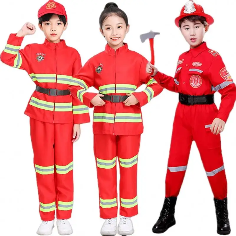 Disfraz de bombero para niños, juguete para niños, niñas, accesorios completos de bombero