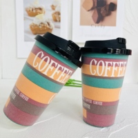 Haute qualité 16 oz écologique à paroi unique mousse tasse modèle personnalisé artisanat papier PE revêtement compost pour vin tequila Logo personnalisé