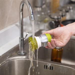 2026 <strong>New</strong> Products Kitchen Tools and Gadgets <strong>Dishwashing</strong> Pot Brush Multifunctional Kitchen Cleaning Brush with Soap Dispenser - Product Image 4