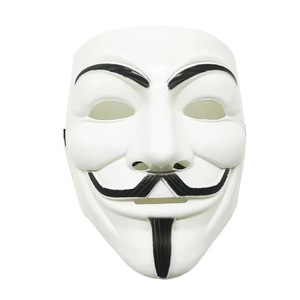 Maschere di Halloween Nere Ispirate a <span class=keywords><strong>V</strong></span> per <span class=keywords><strong>Vendetta</strong></span>, in Plastica Ecologica Personalizzabile - Product Image 3