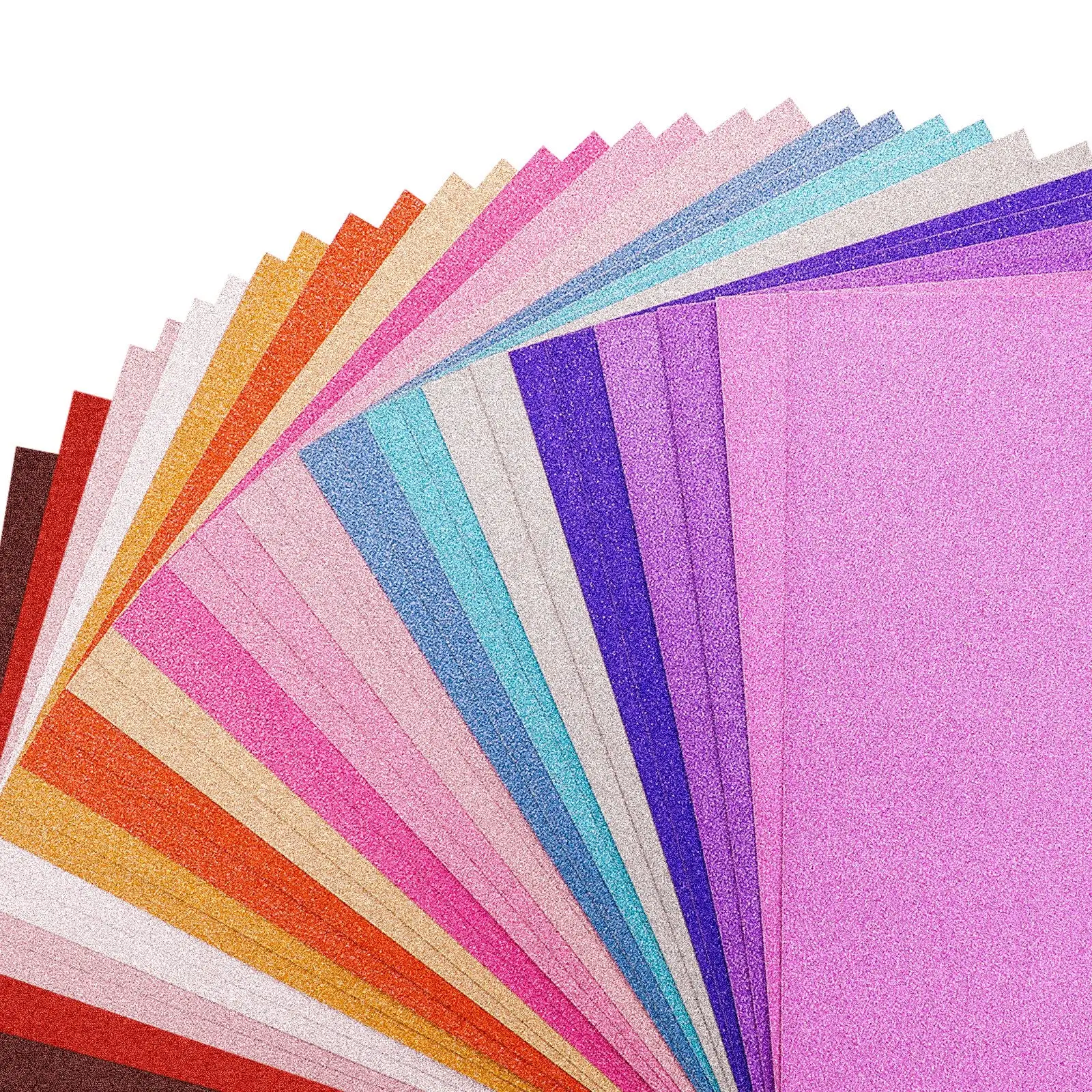 ورق بطاقات لامع من 30 ورقة متينة سميكة لامعة من الورق اليدوي متوفرة بـ 16 لونًا لصنع البطاقات الورقية اليدوية