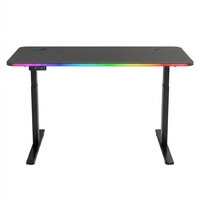 Bureau de jeu pour joueurs, bureau d'ordinateur extensible moderne en aluminium et métal