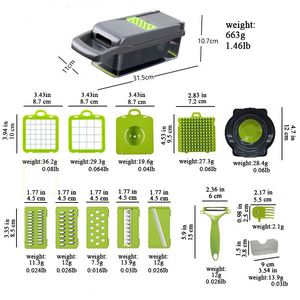 Multifunctional PP Plastic <b>Vegetable</b> <b>Chopper</b> Popular Cross-Border Kitchen Home Slicer for Potato Cucumber Fruit - Product Image 2