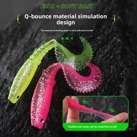 Leurres de pêche souples bioniques multi-segments réalistes avec queues torsadées, appâts artificiels, pack en gros, imitations de poissons, vente en gros