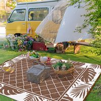 Großer 9x12ft Wendeteppich für die Terrasse, schimmelresistent, feuchtigkeitsbeständig, Outdoor-Teppich für Garten und Terrasse