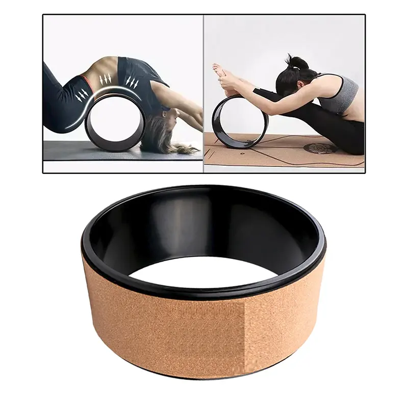 Vente en gros de civière de haute qualité durable et très vendue avec logo personnalisé pour le massage des tissus profonds roue de yoga en liège pour l'exercice de yoga