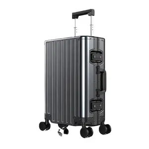 Petite valise de voyage de luxe, Mini valise à roulettes de 20 pouces de couleur OEM/ODM tout en aluminium
