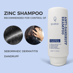 Qquaker 1% 아연 Pyrithione 샴푸 안티 비듬 남성과 여성을위한 가려움증 오일 컨트롤 헤어 케어 제품을 감소 - Product Image 4