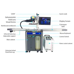 Prezzo di fabbrica Ccd Vision sistema di posizionamento automatico carte di plastica acrilico Uv incisore Laser macchina per marcatura per incisione Laser