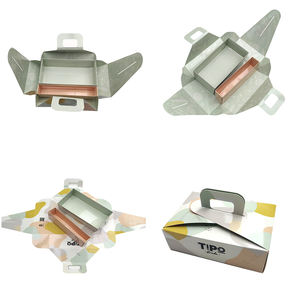 Caja de Cartón para Alimentos Personalizable, Diseño Único, Contenedor de Alimentos Plegable, Caja de Embalaje para Llevar <span class=keywords><strong>Sushi</strong></span> Japonés con Asa - Product Image 4