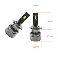 Ampoule de phare de projecteur LED IDISON R4 90W9000LM DC 12V, phare de voiture à haut lumen avec lentille, OEM/ODM pour H7/H11/9005/9006/9007/H4