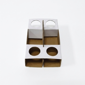 Portabicchieri in Cartone Ondulato Personalizzato a Quattro Fori per Bottiglie di Birra, per <span class=keywords><strong>Bar</strong></span> e Ristoranti da <span class=keywords><strong>Asporto</strong></span> - Product Image 2