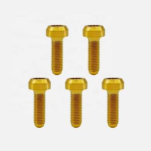 Nouveau titane pour <span class=keywords><strong>BBS</strong></span> RS <span class=keywords><strong>RX</strong></span> boulons de jante fendus M7X24.5mm tête CNC forgée - Product Image 5