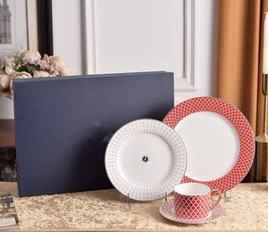 Service de table en porcelaine osseuse de luxe de style royal russe, écologique, 4 pièces, pour mariage, fêtes, restaurants - Product Image 5