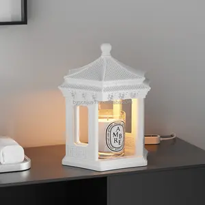 Lampada scaldacandele in gesso bianco LED nuovo Design lampada scaldacandele con illuminazione elettrica personalizzata per decorazioni per l'home Office