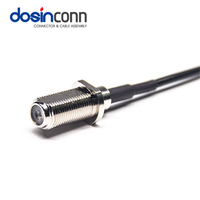 Cable Coaxial RF RG59 de Baja Pérdida, 75 Ohmios, Conector F Hembra a MCX Macho, Tipo Crimp, para Video CCTV