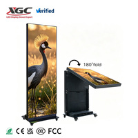 Support d'affichage LED portable P2 160 pliable avec luminosité de 600 CD, HDR10+, sur roulettes, pour la promotion de salons de beauté