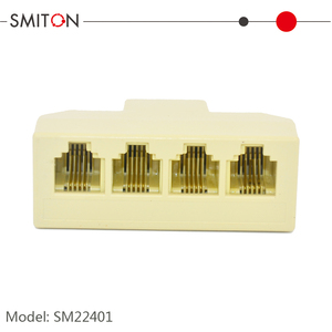 Cavo di Prolunga Telefonico <span class=keywords><strong>RJ11</strong></span> a 4 Vie 6P4C, Separatore Modulare per Prese, Adattatore Separatore di Linea, Accessori Colore Avorio - Product Image 4
