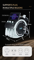 6 en 1 360 °   Máquina de Hidrodermoabrasión con Oxígeno e Hidrógeno para Microdermoabrasión con Diamante, Eliminación de Puntos Negros y Limpieza Facial