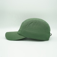 Topi Berkemah 5 Panel Berpinggiran Lengkung, Dapat Disesuaikan, Tahan Air, Bahan Poliester, Cocok untuk Lari, Memancing, Mendaki Gunung, dan Panjat Tebing