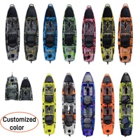 Nouveau Kayak de Pêche Modulaire Monoplace 2025 de 3 m, Détachable en 2 Sections, avec Moteur et Hélice, Système de Propulsion Double Puissance, 1 Personne