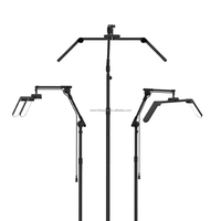 Lampe LED pour extensions de cils demi-lune, rotative à 320 degrés, à commande tactile, avec pince de bureau, pour salon de beauté, vente en gros OEM, lampe pour maquillage et ongles