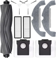 Kit de remplacement d'accessoires compatible avec l'aspirateur robot Dreame D10 Plus Gen 2/RLD32GD : brosse latérale, sac à poussière, filtre, tampon de nettoyage