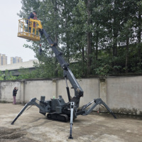 Grue araignée compacte de haute qualité de 2 tonnes avec télécommande hydraulique pour l'entretien des toitures