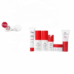 Corea Skincare Set ISOV Hidratación DE LA PIEL Hidratante Gel Limpiador Tónico Emulsión Suero facial UV Block Cream Protector solar Paquete de viaje