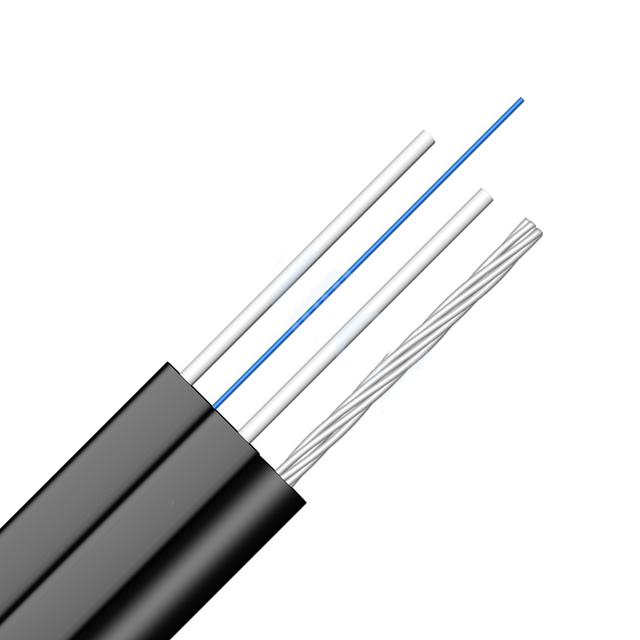 Optic Fibre Cable 1 2 4 Core Indoor Outdoor Fiber Optic Drop Cable With Steel Wire or FRP Price Fiber Optic Cable
