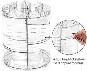 360 độ xoay có thể điều chỉnh đa chức năng <span class=keywords><strong>Acrylic</strong></span> mỹ phẩm tắm lưu trữ ngăn kéo tạo nên tổ chức ngăn kéo hộp lưu trữ - Product Image 3