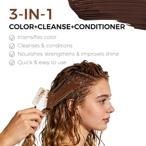 <span class=keywords><strong>Maschera</strong></span> Balsamo Colorante 3-in-1 Marrone, Materiale Grezzo e Formula, Deterge e Condiziona Delicatamente, Colorazione Semi-Permanente per <span class=keywords><strong>Capelli</strong></span> - Product Image 3