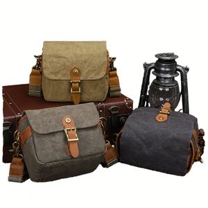 Sac photo vintage en toile cirée imperméable pour appareil photo hybride, bandoulière simple, fourre-tout, pour photographie – Approvisionnement direct usine - Product Image 1