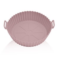 Panier rond antiadhésif pour aliments Accessoires pour four Pot de friteuse à air Doublures en silicone