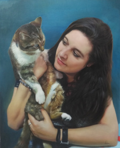 Ritratto dipinto a mano a olio per famiglie personalizzato su tela aggiungi i propri cari dalle foto regalo personalizzato pittura realistica - Product Image 3