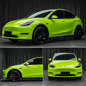 Film adhésif pour véhicule, brillant, vert avocat, changement de couleur de voiture, film vinyle - Product Image 2
