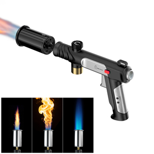 Lance-flammes rechargeable en acier inoxydable et alliage de zinc, torche de barbecue au propane et <span class=keywords><strong>chalumeau</strong></span> d'extérieur - Product Image 2
