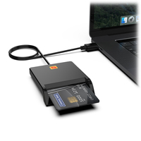 Puce intelligente externe EMV Linux pour ICC ISO 7816 DOD Lecteur de carte USB pour accès commun CAC ID SIM Smart Card Installation facile