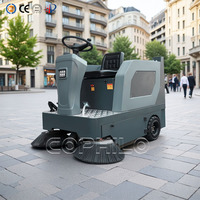 Balayeuse de sol électrique industrielle Cophilo neuve 48V à batterie, autoportée, pour aéroport, avec brosse latérale double, nettoyage haute efficacité