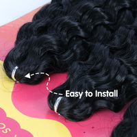 Extensions de cheveux en fibres bio synthétiques organiques résistantes à la chaleur Julianna Premium Jerry Curly Water Wave Protein pour tresses au crochet