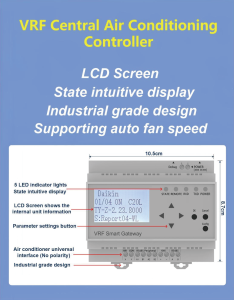 وحدة تحكم في تكييف الهواء المركزي VRF للمنزل الذكي من Tuya لعام 2024، بوابة Wifi Zigbee، تحكم عن بعد عبر التطبيق والصوت، تصميم شريط بشاشة IPS - Product Image 4