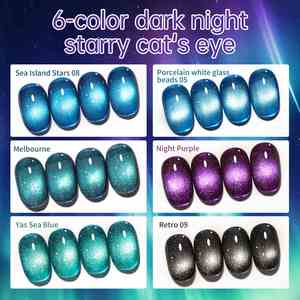 <span class=keywords><strong>Esmalte</strong></span> <span class=keywords><strong>de</strong></span> <span class=keywords><strong>Uñas</strong></span> en Gel UV LED <span class=keywords><strong>de</strong></span> Larga Duración, Serie <span class=keywords><strong>Azul</strong></span> Púrpura 2025, Color Púrpura Nocturno, Estrella <span class=keywords><strong>de</strong></span> Mar, Ojo <span class=keywords><strong>de</strong></span> Gato, Botella <span class=keywords><strong>de</strong></span> 10 ml, Logotipo Personalizado - Product Image 4