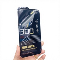 Protection d'écran en verre trempé 300cc Grand Arc 3D Radian Verre Asahi du Japon 0,5 mm d'épaisseur Colle intégrale Grade 9H AAA pour téléphone portable