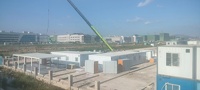 Bâtiment préfabriqué de structure en acier de maison de conteneur de paquet plat de 20 pieds pour le développement immobilier rapide-pour l'école de bureau
