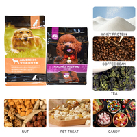 Personnalisé 1kg 2kg 5kg 10kg 20kg Grande pochette zip-lock recyclable à fond plat anti-odeur Sac d'emballage alimentaire pour chat et chien