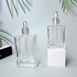 <strong>30ml</strong> 1 oz Flat square Plastic Cap <strong>Glass</strong> Dropper <strong>Bottle</strong> - Product Image 4