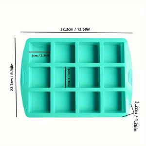 Square Silicone Mold 15 Cavity For Chocolate Cake Soap Candle DIY Baking Molds - Product Image 5