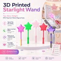 Baguette Magique Étoile Colorée NFC : Clip de Paiement Portable Sans Contact pour Décoration de Fête et Mode